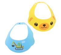 HOOTNEE 2pcs Shampoo Cap for Boys and Girls Bath Hat Adjustable Strap Cute Cartoon Pattern Visor for Boy Girl Hair Washing Protection Prevent Water in Ears During Bathing