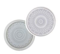 HOOTNEE 2pcs Silicone Coaster Molds for DIY Crafts, Practical Non-Stick Round Silicone Mold, Multi-use Casting Tools Suitable for Family Gathering and Banquet Decorations