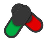 HOOTNEE 2pcs Toilet Door Signboard 10x4cm Black Sliding Privacy Indicator for Bathroom Office Use - Vacant and Occupied Status Display