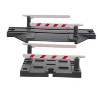 HOOTNEE 2pcs Train Track Accessories Plastic Railway Barriers for DIY Train Track Expansion Enhance Play Dynamics Quick and Easy Installation