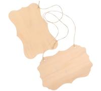 HOOTNEE 2pcs Unfinished Wooden Plaques with Comfortable Wood Texture for Writing and Painting, Simple Elegant Style DIY Accessories Suitable for Wedding Directions and Place Cards