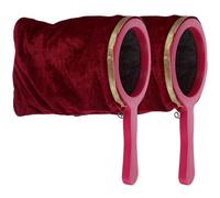 HOOTNEE 2pcs Velvet Trick Bags with Zipper Bottom for Stage Performance Portable Creative Props for Appearing and Disappearing Acts Vibrant Red Compact Pouches for Entertaining Shows