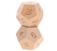 HOOTNEE 2pcs Wooden Dice Set for Math Counters Educational Brain Games Early Learning Cognitive Development Safe