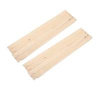 HOOTNEE 2pcs Wooden Frame Strips Canvas Stretcher Bars Matte Finish Mortise and Tenon Construction Beige Square Frame Modern Minimalism Ready-to-Hang Stretcher Bar Set for DIY Paint