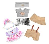 HOOTNEE 3 Sets Doll Clothes 17cm for Dolls and Featuring Top Hat Headband and Skirt Made from Comfort Fabric for Creative Play and Family Time