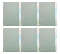 HOOTNEE 32pcs Binder Dividers Tab Dividers A5 Pp Material Assorted Colour Sturdy Use Easy to Manage Organiser for Students Reports and Hardcover Notebooks