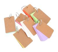 HOOTNEE 350pcs Assorted Colour Blank Paper Cards with Ring Binder, Classic Design Loose-leaf Note Pads for Creative Writing and Organising Work, for Travel Diaries and Memo Random Color