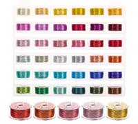 HOOTNEE 36 Rolls Embroidery DIY Threads Metallic Gold Silver Polyester Floss Sturdy and Tear-Resistant Handcraft Thread for Needlework Decoration