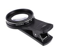 HOOTNEE 37Mm 4K HD Phone Camera Macro Lens 15X Magnification with Clip for Smartphones, Black, Compatible with Mobile Phones for Close-Up Photography