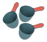 HOOTNEE 3Pcs Bath Ladle Set Plastic Water Scoop Cups for Bathing, Dark Green Reusable Bathroom Dipper for and