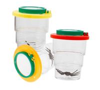 HOOTNEE 3Pcs Insect Magnifier Box Transparent Insect Viewer Container for Observing Bugs Leaves Flowers and Minerals Enhances Cognitive Skills and Imagination