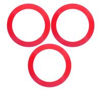 HOOTNEE 3pcs Red Plastic Juggling Rings Set for Acrobatic Skills and Throwing Games, Lightweight Toss Hoops for Outdoor Play and Circus Skill Development