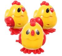 HOOTNEE 3Pcs Wind-up Animal Running for Early Learning Clockwork Playthings Lovely Chicken Educational for Wings Random Color