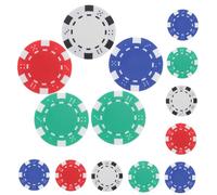 HOOTNEE 40Pcs Colored Plastic Poker Chips for Party Games and Learning Round Game Tokens with Smooth Surface for Counting Sorting and Mathematical Concepts
