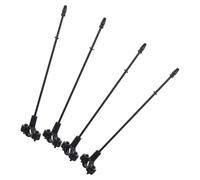 HOOTNEE 4pcs Bike Flag Pole Holder Flagpole Mount Clamp for Scooter Electric Bike, Black Lightweight High Strength Plastic, Fits 1.6-2.5cm Diameter Handlebar, for Mountain Biking and Busy