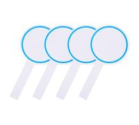 HOOTNEE 4pcs Blue Circle Dry Erase Scoreboard Paddles 10x20cm Foam Board Handheld Writable Voting Signs for Judges Classroom and Meeting Use