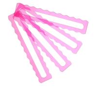 HOOTNEE 4pcs Bright Acrylic Mahjong Card Rules Helper Scalloped Line Assistant Tool for Beginners Family Gatherings Tournament Play Mahjong Strategy Guide