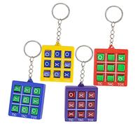 HOOTNEE 4Pcs Chess Keychains for Portable Type Game Accessories Fun Educational Party Favors Critical Thinking Creativity Key Rings