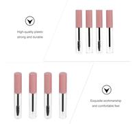 HOOTNEE 4Pcs Empty Mascara Tube and Shadow Tip Liner Container Set 10Ml Refillable Eyelash Cream Mascara Holder with Pink Caps for DIY Beauty and Travel Use Random Color Random Color