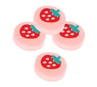 HOOTNEE 4pcs Glow Dark Joystick Caps for Switch Controllers Comfortable Silicone Thumb Grips with Cute Fruit Design Protective Cover for Enhanced Gaming Experience