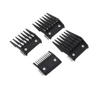 HOOTNEE 4pcs Hair Clipper Guide Combs Plastic Limiting Comb Set Easy to Attach Hair Cutting Tool Accessories for Home and Salon Use Black Random Color