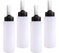 HOOTNEE 4pcs Hair Dye Bottle Hairdressing Bottle 150ml Plastic Easy to Squeeze Dispensing Liquids for Women and Tattoo Artists Hair Dyeing