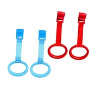 HOOTNEE 4Pcs Infant Bed Rings Baby Pull Ring Toy for Baby Cot with Comfortable to Hold Cloth and Plastic Material Lightweight Walking Training Nursery Play Area