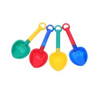 HOOTNEE 4pcs Lightweight PP Beach Sand Scoops for Plastic Sand in Red Green Blue Colors Safe and Wear-resistant Outdoor Summer Play Tools Random Color