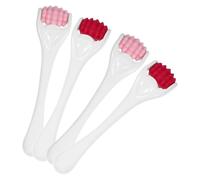 HOOTNEE 4pcs Mini Facial Roller Silicone Face Massager Unique Shape, Portable and Labor-Saving Eye Massage Tool for Skincare and Relaxation