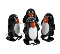 HOOTNEE 4pcs Mini Wind Up Penguin for Christmas Party Favors Stocking Stuffers Holiday Clockwork Walking Animal for Xmas Goodie Bags and Advent Calendars