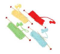 HOOTNEE 4pcs Miniature Knitted Woolen Sweaters Set for Doll House Accessories, Mini Model Decor in Red, Yellow, Grass Green and Lake Blue, Suitable for Dollhouse Craft and Photo Props