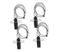 HOOTNEE 4pcs Multi-tone Samba Whistle Set Plastic Percussion Whistles for Dance Practice, Coaching, and Stage Performance Musical Instruments