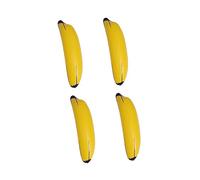 HOOTNEE 4pcs PVC Inflatable Banana for Swimming Pool Floating Props Lifelike Fruit Design Educational Color Recognition Smooth Comfortable Material Great Photo Prop