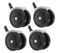 HOOTNEE 4PCS Silent Stroller Wheels with Detachable Stem Swivel Casters for Front Back Replacement Prams Walkers and Trolleys Easy Install and Maintenance