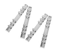 HOOTNEE 4pcs Silver Stainless Steel Binder Rings Creative Segmented Binder Design for School Season Decor for Scrapbook Supplies and Office Use