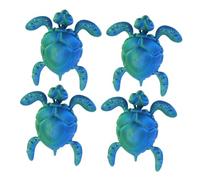 HOOTNEE 4pcs Turtle Model Office Decor Turtle Decorations Decorative Statue Sea Sea Figurines Resin Little Figurine Plastic
