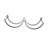 HOOTNEE 4pcs Wall Mounted Wave Shaped Roll Paper Holder Stylish Toilet Paper Rack for Bathroom Kitchen Easy Installation Space Saving Tissue Dispenser