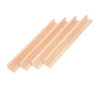 HOOTNEE 4pcs Wooden Alphabet Bases Domino Tiles Racks for Holding Domino Tiles and Displaying Alphabet Cards for Children and Persons with Arthritis