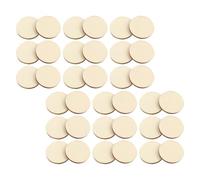 HOOTNEE 50pcs Blank Wooden Chip Wooden Decor Double-Sided Surface Beige and Square Shapes Unique Classic Hand-Made Style for Tags Photo Props Christmas Valentine's Day Anniversary