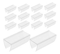 HOOTNEE 50pcs Merchandise Signs Display Holders Label Holders 4.5x1.5inch Organizing Easy Visibility Plastic Display Price Stand for Office and Pantries