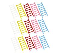 HOOTNEE 50pcs Miniature Ladders DIY Craft Accessory for Mini House and Landscape Decor Mixed Colors for Creative Projects and Dollhouse Enhancements