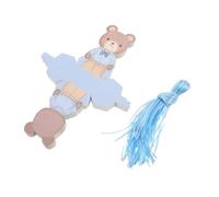 HOOTNEE 50pcs S First Birthday Box Bear Favor Boxes Small Folding Paper for Shower Treat and Present Occasions