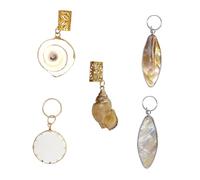 HOOTNEE 5pcs Decorative Headdress Hair Ring for Braiding Dreadlocks Creative Mixed Style Conch Material Hairpiece Pendant Hair Decoration for Men Women Party Holiday Assorted style
