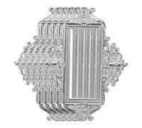 HOOTNEE 5pcs Drawer Cabinet Label Frames Label Holders Zinc Alloy Retro Style Vintage Feeling Simple to Use Not Easy to Deform for Libraries and Cupboard