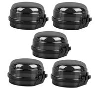 HOOTNEE 5pcs Transparent Childproof Gas Stove Knob Covers Easy Install Oil Safety Guard for Pets Durable Stove Styles Prevent Accidental Burns Fires