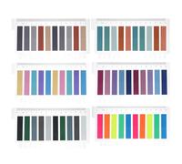 HOOTNEE 6 Sets Index Sticker Self-Adhesive Page Tabs Book Annotation Supplies Adhesive Notes for Memo Pad Paper Page Marker for Reading Random Style