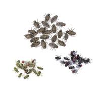 HOOTNEE 60pcs Realistic Fly Model Lightweight Scary Insect Props for Halloween Pranks Party Decorations April Fool Day Tricks Includes Flies