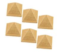 HOOTNEE 6pcs Miniature Pyramid Model Kit for DIY Decoration Authentic Ancient Egyptian Architecture with Intricate Detailing for Home Display and Creative Craft Projects