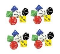 HOOTNEE 6Pcs Multi-Sided Numbered Dice Set for Tabletop RPG Board Games, Colorful Place Value Dice (Units/Dozens/Hundreds/Thousands/Ten Thousands/Hundred Thousands), Party Game Accessories