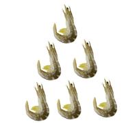 HOOTNEE 6pcs Realistic Shrimp Models Food Photo Props Vivid Shrimp Decorations for Education Play for Learning Cognitive Development